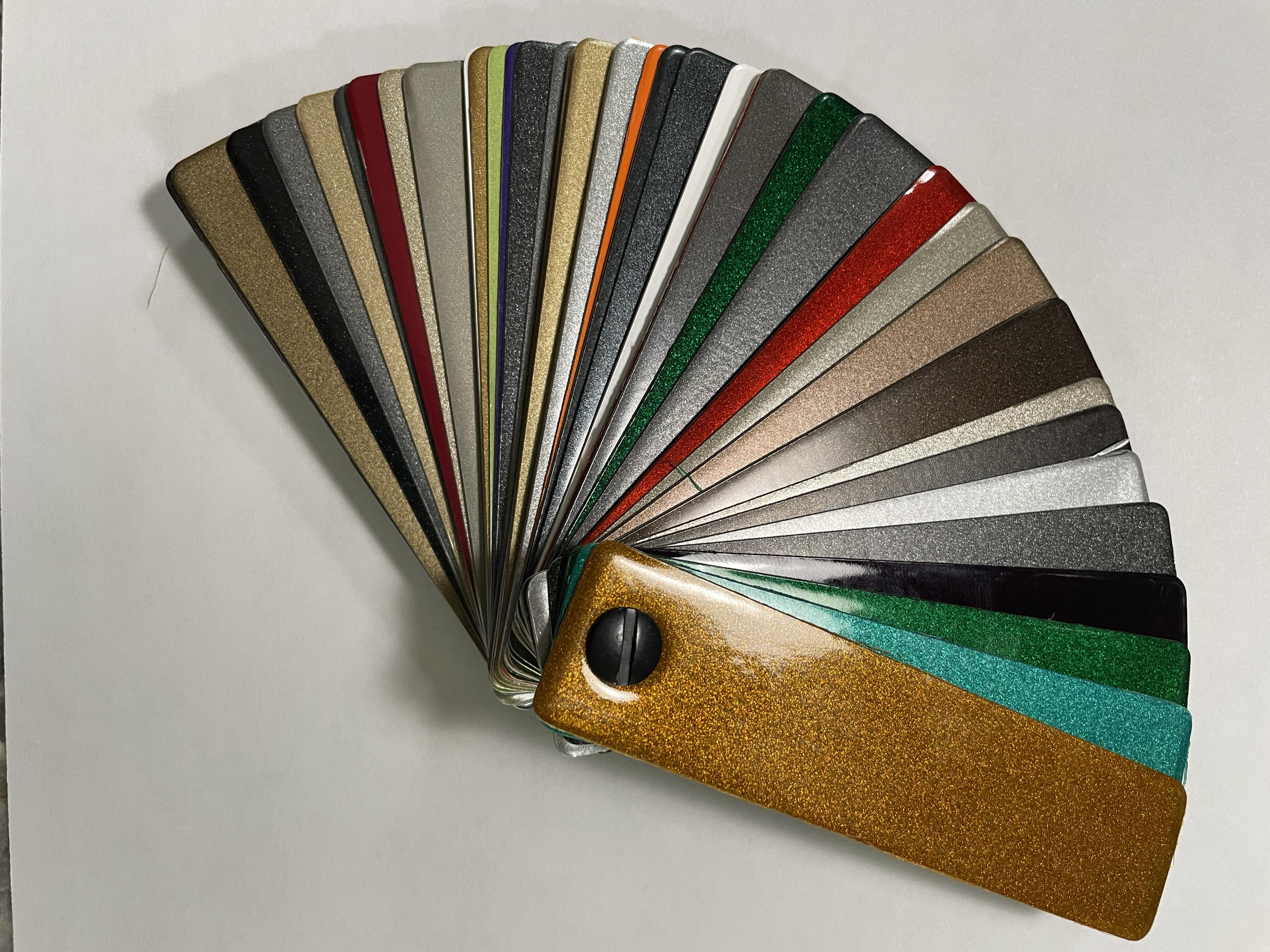 Powder coating color options sample 1