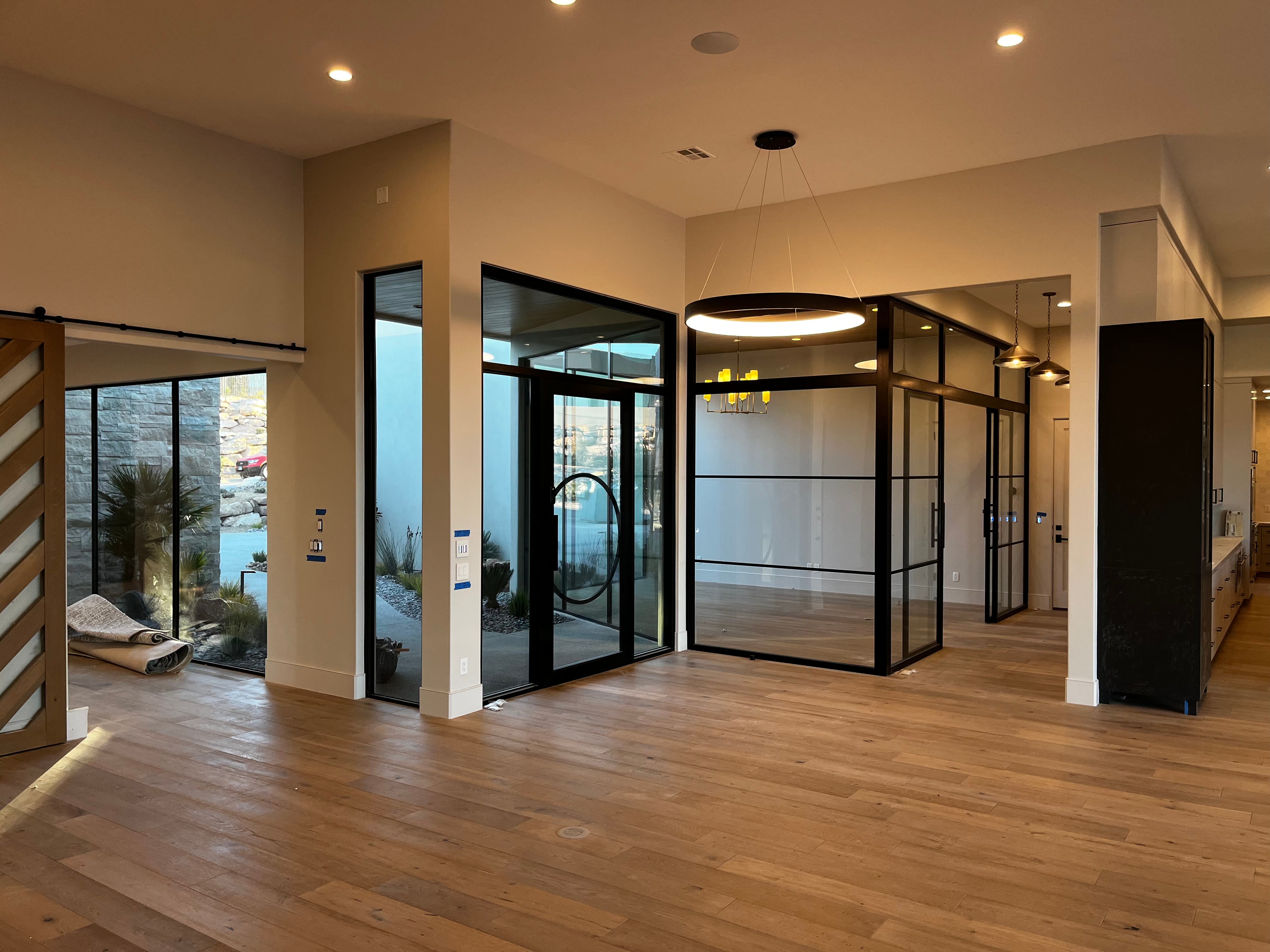 Modern office glass grid system