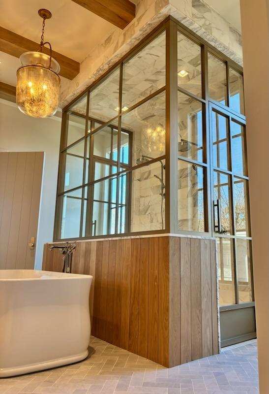 Modern shower door installation